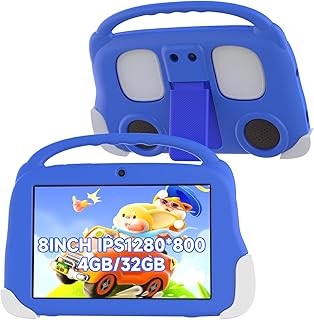 Compare 8 Inch Android Tablet for Kids,4GB RAM + 32GB ROM Expandable to 512GB, 4000mAh Battery, Dual Cameras, Tablet withCase  Educational Learning, Games at KSA Price