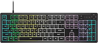 Compare Corsair K55 CORE RGB Membrane Wired Gaming Keyboard – Quiet, Responsive Switches – Spill Resistance – TenZone RGB – Media Keys – iCUE Compatible – QWERTY NA – PC, Mac – Black at KSA Price