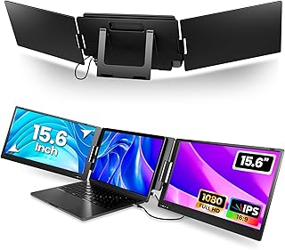 Compare 15.6" Laptop Screen Extender Just One Cable for Triple Screen Monitor, FHD Multi Screen Attachment IPS Portable Tri Screen Monitor Fits with 12''16'' Laptop Mac Windows Chrome X90E Pro at KSA Price
