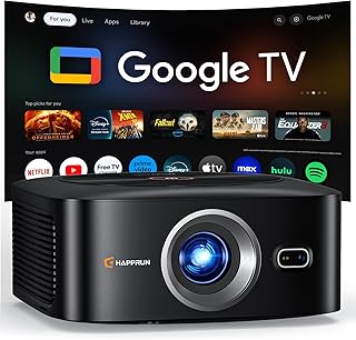 HAPPRUN 1500 ANSI Lumens Outdoor Projector with Official…
