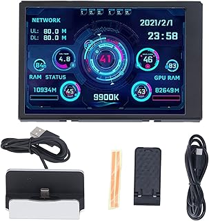 Compare Fafeicy Mini Monitor 3.5in Multi Theme Display Screen Monitor Set Small 360° Rotatable 320x480 Computer Accessory With dedicated base at KSA Price
