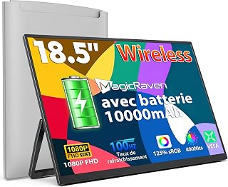 MAGICRAVEN Wireless Portable Monitor 18.5" 1080P…