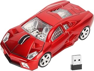 Compare Desktop Mouse Car Sleep Sports Car Style Laptop Mouse LED Light 2.4GHz Wireless for School at KSA Price