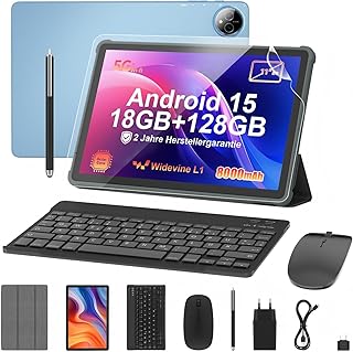 Tablet 11 Inch with Keyboard: Android 15 8000mAh…