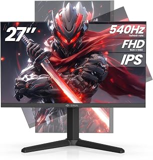 Compare CRUA 27" 540Hz Ips FHD Gaming Monitor 1920 X 1080P, Amd Freesync, 120% Srgb, Height Adjustable Vertical Monitor  Pivot  Rotation Tilt, Hdmi 2.1 + Dp 1.4, Builtin Speakers, Insta at KSA Price