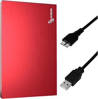 Compare SUHSAI 500GB External Hard Drive USB 3.0 – Portable External HDD for Laptop, Mac, PS4, PS5, Desktop – Slim 2.5" Backup Storage Drive, External Hard Disk for Gaming, Data, Photos, Files – Red at KSA Price