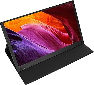 Compare Portable Monitor, 15.6'' 1080P FHD USB C Laptop Monitor, HDR Full View Gaming Monitor, with & Dual Speakers, External Monitor for Laptop PC at KSA Price