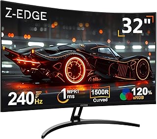 Compare ZEDGE 32inch Curved Gaming Monitor, 240Hz,VA LED,FreeSync,1ms FHD UG32P at KSA Price