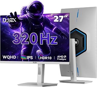 Compare 27" 320Hz Gaming Monitor, 2K QHD 2560x1440p IPS Display, HDR10, FreeSync, Height Adjustable Ergonomic Stand, Swivel and Tilt, 2 HDMI2 DisplayPort Ports, compat at KSA Price