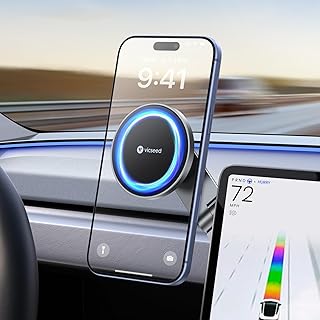 Compare VICSEED Tesla Phone Mount【Strongest Magnet Power】Foldable Hidden Tesla Phone Holder Fit for All Phone, Tesla Model 3 Model Y for MagSafe Car Mount, Tesla Model 3 Accessories, Tesla Model Y Accessories at KSA Price