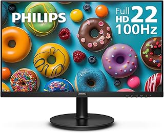 Compare PHILIPS 22 inch Class Thin Full HD 1920 x 1080 Monitor, 100Hz Refresh Rate, VESA, HDMI x1, VGA x1, LowBlue Mode, Adaptive Sync, 4 Year Advance Replacement Warranty, 221V8LB at KSA Price