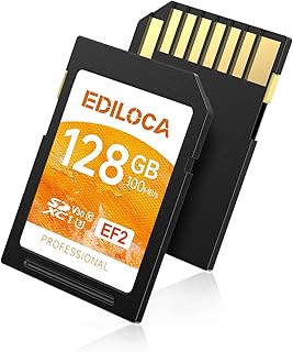 Compare EF2_128GB UHSI SD Card SDXC UHSI Memory Card Fast Storage, Write Speed 100MBs, Read Speed 90MBs, C10, U3, V30, FullHD & 4K Video, SD Card, MustHave for Professional Photographers at KSA Price