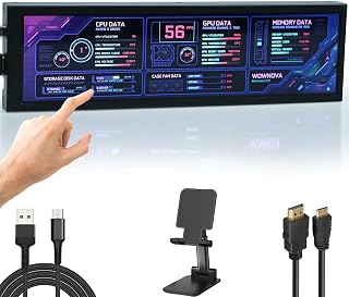 WOWNOVA Computer Hardware Temp Sensor Panel 8.8"…