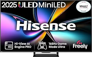 Compare Hisense 75? ULED MINI LED Pro, 165Hz VRR game mode Ultra, High View AI Engine PRO, Dolby Vision Atmos, 2.1.2 MultiChannel Surround, Anti Reflection at KSA Price