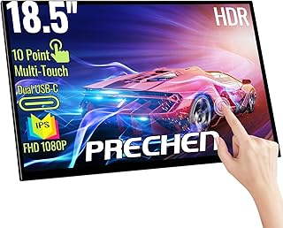 Compare Portable Touch Monitor 18.5 Inch HDR, IPS 1080P with USB C Mini HDMI at KSA Price