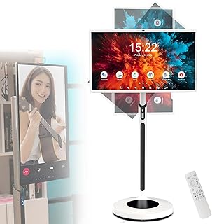 Compare 32″ Portable Smart TV, BuiltIn 13MP Camera + HD Touchscreen, Android 13 OS, 8GB RAM +128GB Storage, With Wheels + Remote Control, For Home Entertainment, Travel, Office at KSA Price