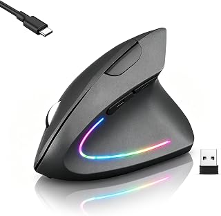 Wireless Bluetooth Ergonomic Vertical Mouse, Rechargeable…