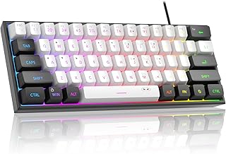 MageGee Mini 60% Gaming Keyboard, RGB Backlit 61 Key…