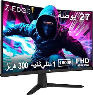 Compare ZEdge 27 inch Curved Gaming Monitor,300Hz,1500R,HDR10,FreeSync,FHD UG27S at KSA Price
