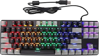 Mechanical Keyboard, 87 Key Blue Switch RGB…