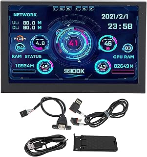 Computer Temp Monitor, 5in IPS USB Mini Screen,…