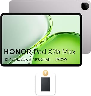 Compare HONOR Pad X9b Max 13Inch Tablet with 2.5K 120Hz Display, 6GB RAM+128GB, 10100mAh Battery with 45W Fast Charging, IMAX Enhanced, With Free Inbox Flip Cover, WiFi, Space Grey  Middle East Version at KSA Price