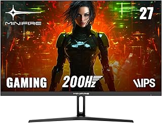 Compare Minifire 27 Inch Gaming Monitor, 200Hz, 1ms, IPS, Gaming Computer Monitor for PC, FHD 1080P, 120% sRGB, FreeSync, HDMI and DP Ports, VESA Compatible MFG27F2 at KSA Price
