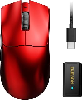 Compare EWEADN S9 Ultra Wireless Gaming Mouse, 59G Ergonomic Computer Mouse, Triple Modes, 8K Polling, PAW3950 42K DPI Optical Sensor, Kailh Switch, 250h Battery Life, Programmable for PCWinMacRed at KSA Price