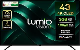 Compare Lumio Vision 7 109 cm 43 inches 4K UltraHD Smart QLED TV FTW1ADSG at KSA Price