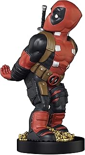 Compare Exquisite Gaming: Marvel: Deadpool Rear View  Original Mobile Phone & Gaming Controller Holder, Device Stand, Cable Guys, Licensed Figure Red at KSA Price