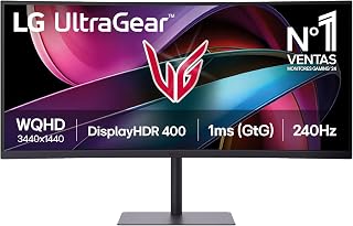 Compare LG Ultragear 34G630AB.AEU 34Inch Gaming Monitor  VA Panel WQHD 3440 x 1440, 1ms GtG 240Hz, DisplayHDR 400, sRGB 95% CIE1976, FreeSync Premium at KSA Price
