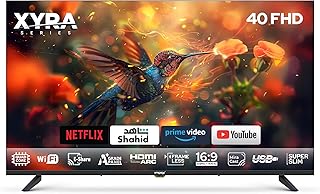 Compare IMPEX XYRA 40 Inch Smart Android TV Full HD 100cm – Frameless LED Display, Android 14, Quad Core Processor, 1GB RAM + 8GB Storage, WiFi & TV Casting, 2 HDMI, 2 USB, RJ45, A+ Grade Panel, Slim Design at KSA Price