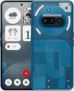 Compare Nothing Phone 3a Smartphone, 6.77" 120Hz AMOLED Display, 50MP Triple Camera System, Snapdragon 7s Gen3 Processor, Bluetooth 5.4, IP64 Waterproof, 5000mAh,Dual NanoSIM, Android 15, 12+256GB Blue at KSA Price