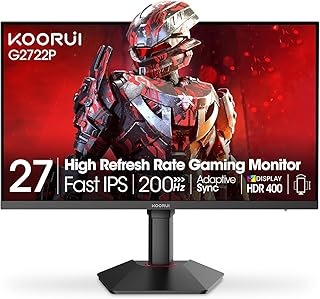 KOORUI 27 Inch QHD Gaming Monitor, 200Hz Monitor,…