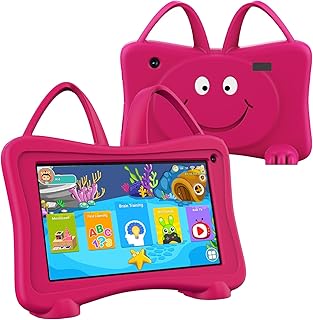 Compare okulaku Children's Tablet 7 Inch Tablet for Children 32GB Rome 64GB Expandable Toddler Tablet with Drop Protection Housing WiFi Dual Camera Child Lock Kids App at KSA Price