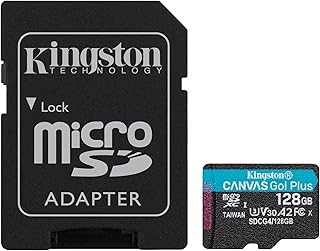 Compare Kingston Canvas Go Plus microSDXC Memory Card Gen4 200MBs A2 U3 V30 128GB Card + Adapter SDG4128GB at KSA Price
