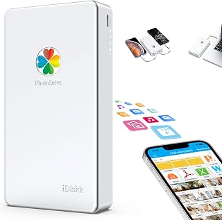Compare iDiskk【MFi Certified 1TB with built in USB 3.0TypeCLightning 3 cables】External Hard Drive for iPhone171615& iPadMacUSBCmobilesPC,Portable Hard Disk Storage Phone Drive to Backup PhotosVideos at KSA Price