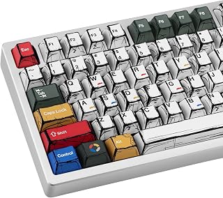 Mixed Light Manga Themed Keycaps 136 Keys, Cherry…