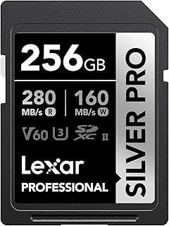 Compare Lexar Professional 256GB Silver PRO SDXC UHSII Memory Card, C10, U3, V60, FullHD & 4K Video, Up to 280MBs Read, for Professional Photographer, Videographer, Enthusiast LSDSIPR256GBNNNG at KSA Price