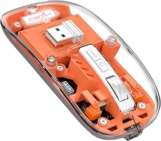 Wireless Bluetooth5.1&2.4G Mini Lightweight Mouse,Transparent…