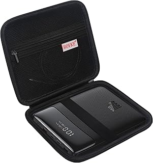 Compare BOVKE Hard Carrying Case for Baseus 100W USB C Portable Laptop Charger Super Fast Charging Laptop Power Bank for MacBook Air, Dell, IPad, HP, iPhone, Samsung, Mesh Pocket for Charging Cable, Black at KSA Price
