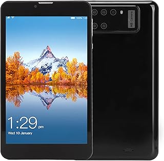 Compare 7 Inch Tablet PC, Octa Core Processor, 4GB RAM 32GB ROM, 1200x1920 HD Screen, Android 10 Tablet with 3 Card Slots, Dual Camera, WiFi, Bluetooth, 6000mAh Massive Battery, BlackUK at KSA Price