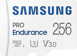 Compare SAMSUNG PRO Endurance 256GB MicroSDXC Memory Card with Adapter for Dash Cam, Body Cam, and security camera – Class 10, U3, V30 ‎MBMJ256KAAM at KSA Price