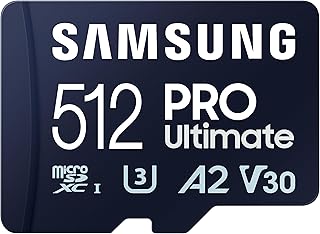 Compare Samsung PRO Ultimate microSD Card + SD Adapter, 512 GB, for Smartphones, Drone and Action Cam, UHSI U3, 200 MBs Read, 130 MBs Write, ‎ MBMY512SAWW at KSA Price