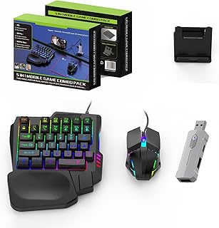 Zunate Half Hand Gaming Keyboard and Mouse Combo,…