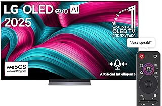 Compare LG OLED65C56LA 65 inch LG OLED evo AI C5 4K VRR 144Hz 0.1ms Pixel Response Time, AMD FreeSync Premium Smart TV Ultra Slim Design AI Magic remote webOS25 Dolby Vision  HDR10  HLGDolby Atmos 2025 at KSA Price