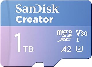 Compare SanDisk Creator microSDXC UHSI Memory Card 1TB + Adapter for Smartphones, Cameras and Drones, 5.3K & 4K, A2, C10, V30, U3, up to 190 MBs Transmission, Includes 3 Months Adobe Lightroom at KSA Price