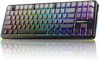 Compare AULA F87 Wireless Side Engraved Keycaps Mechanical Keyboard,TriMode BT5.02.4GHzUSBC Gasket Hot Swappable, Prelubed Switches,75% TKL RGB Gaming Keyboard Gradient Gray, Reaper Switch at KSA Price