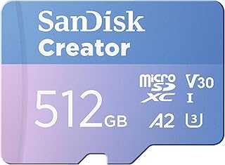Compare SanDisk Creator microSDXC UHSI Memory Card 512GB + Adapter For Smartphones, Cameras and Drones, 5.3K & 4K, A2, C10, V30, U3, Up to 190MBs Transmission, Includes 3 Months Adobe Lightroom at KSA Price