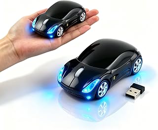 Compare Colorful 3D Sport Car Shape Mouse 2.4GHz Wireless Mouse 1600DPI 3 Buttons Optical Ergonomic Gaming Mice with USB Receiver for PC Laptop Computer Black at KSA Price